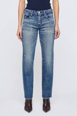 NEW MOUSSY mallard slim straight jeans in blue